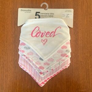 🍊5/$25 NWT Necessities Baby Bandana Bibs Set
